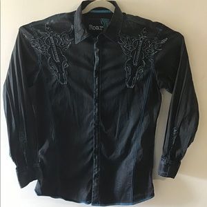 Roar Shirts - Roar Signature Black Teal. Large Roar Shirts - Roar Signature Black Teal. Large